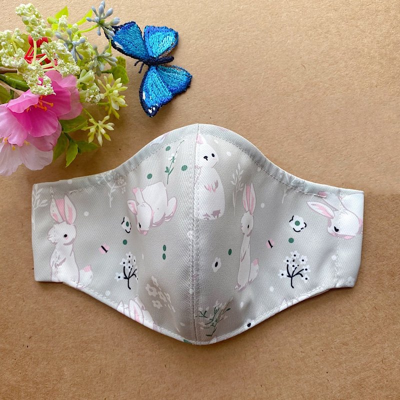 小兔先生立体布口罩 可放滤芯 (大/中/小码) 手工制作 - 口罩 - 防水材质 多色