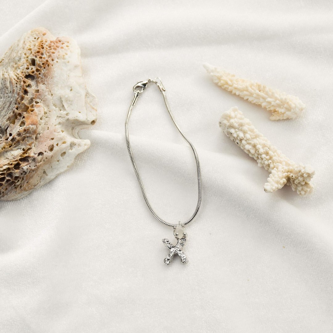 Alphabet bracelet X letter - 手链/手环 - 铜/黄铜 