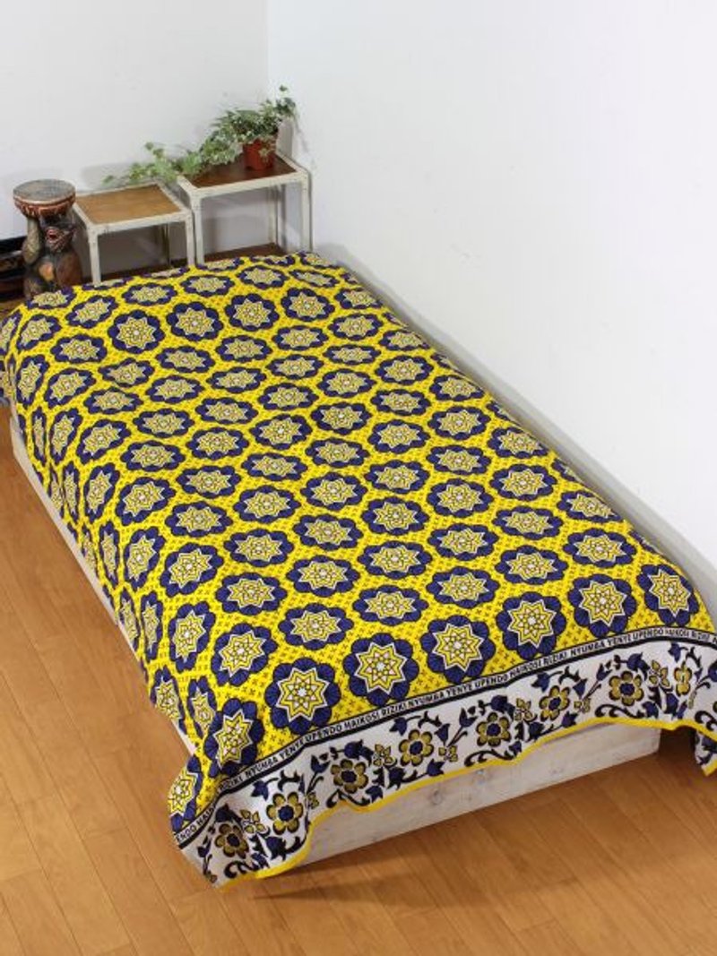 African Fabric Pattern Bed Cover Multi Cloth - 被子/毛毯 - 其他材质 