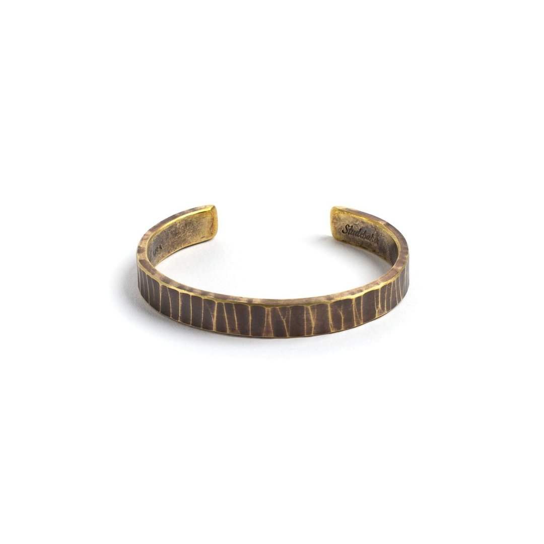 Studebaker Metals - Bessemer Cuff 手工锻造古拙黄铜手环 - 手链/手环 - 铜/黄铜 黄色