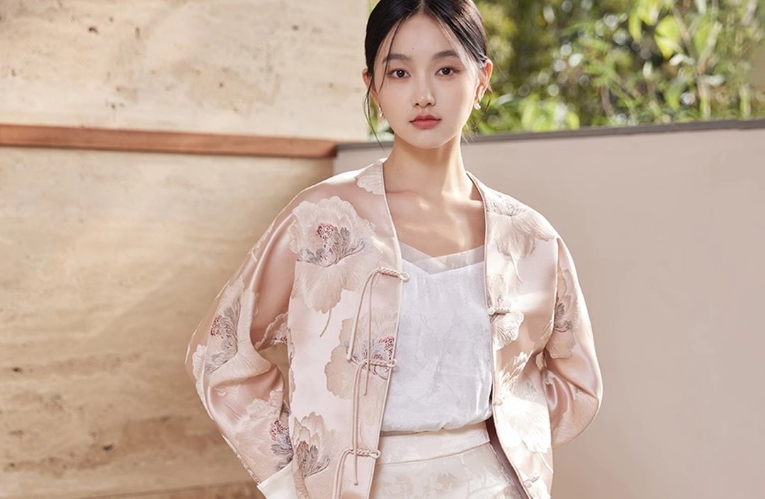 花颜 新中式中国风气质盘扣上衣 - 女装上衣 - 其他材质 粉红色