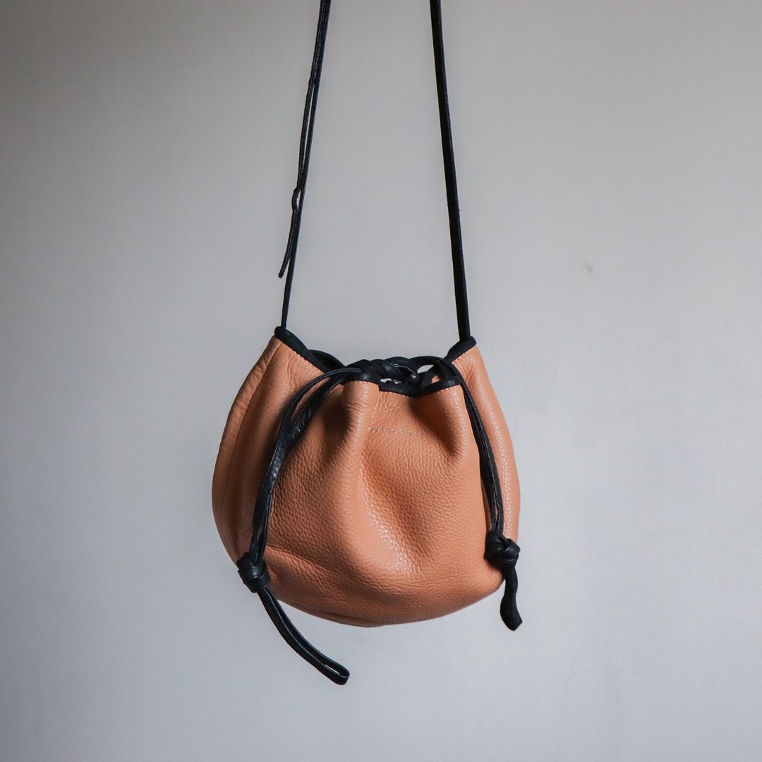 【Vintage】See by Chloe 浅橘棕色水桶包 - 束口袋双肩包 - 真皮 橘色