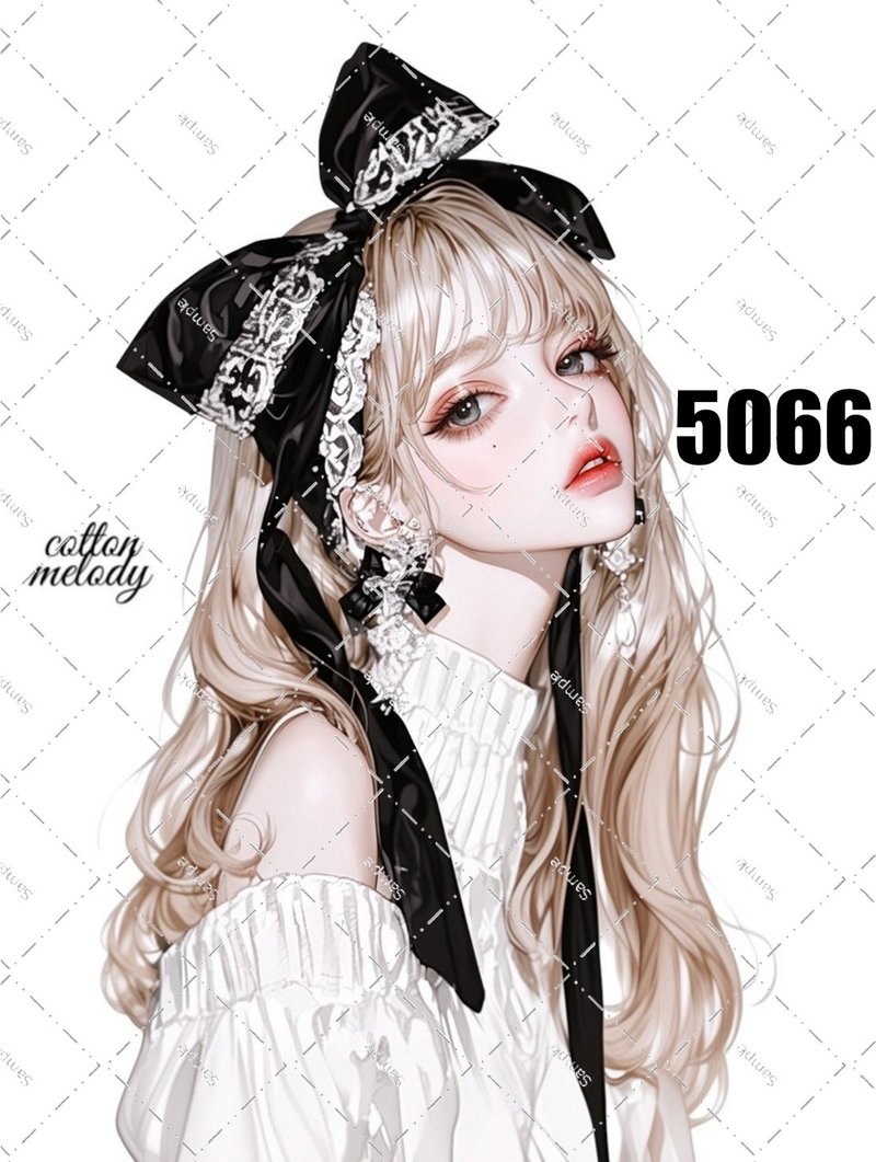 original sticker no.5066 人物贴纸 原创贴纸 原创人物贴纸 装饰贴纸 cotton melody - 贴纸 - 纸 