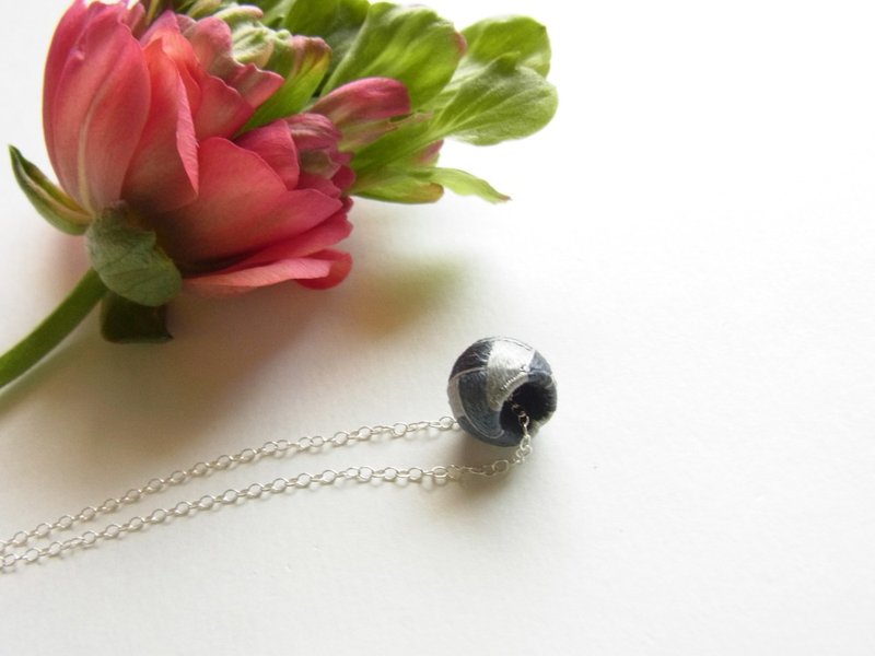 yubinuki_necklace - 项链 - 丝．绢 灰色