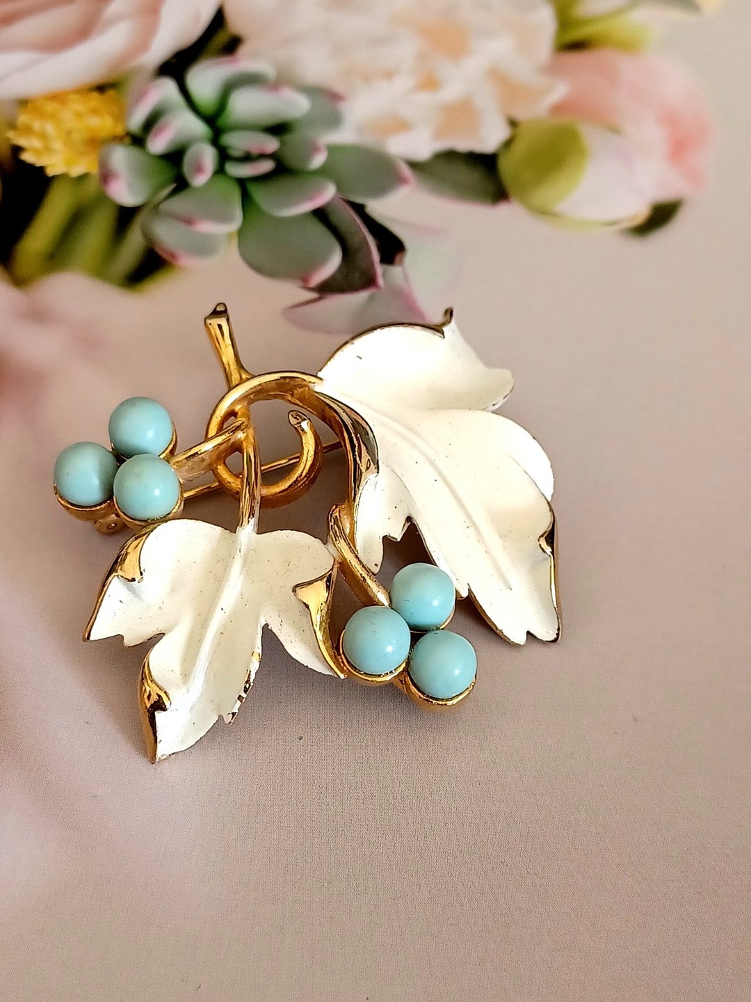 vintage jewelry SARAH COV Placid Beauty 系列 别针 胸针 - 胸针 - 其他金属 
