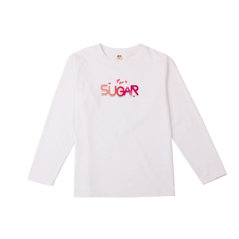 【每人心中都有一首歌】Sugar 长T/女上衣/男上衣/T-Shirt - 女装 T 恤 - 棉．麻 白色