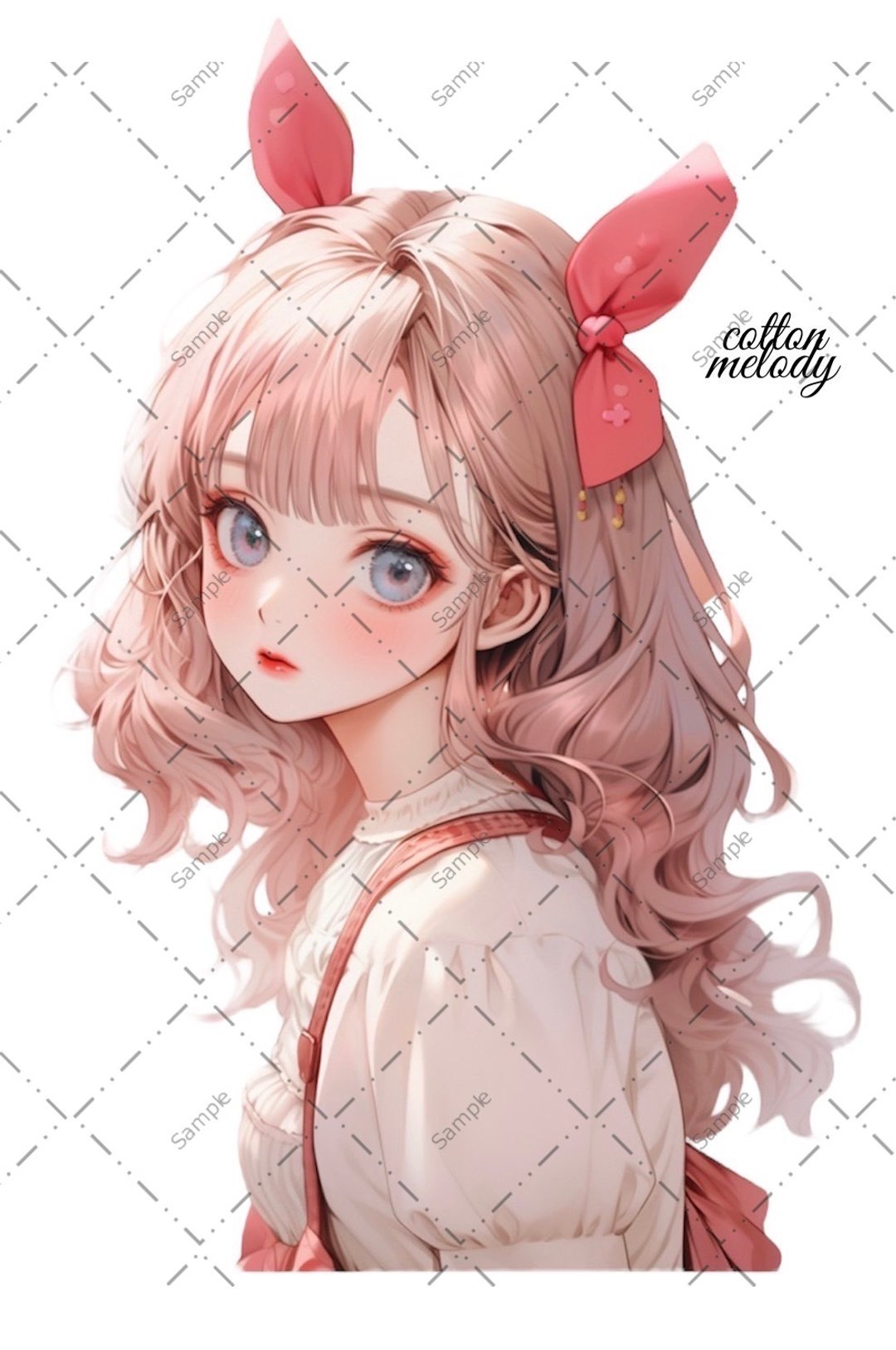 original sticker no.136 人物贴纸 原创贴纸 人物贴纸 女孩贴纸 原创人物贴纸 - 贴纸 - 纸 