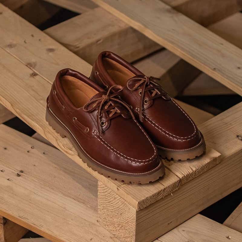 雷根鞋_油咖 帆船鞋 35~47码 不分男女 - 女款牛津鞋/乐福鞋 - 真皮 咖啡色