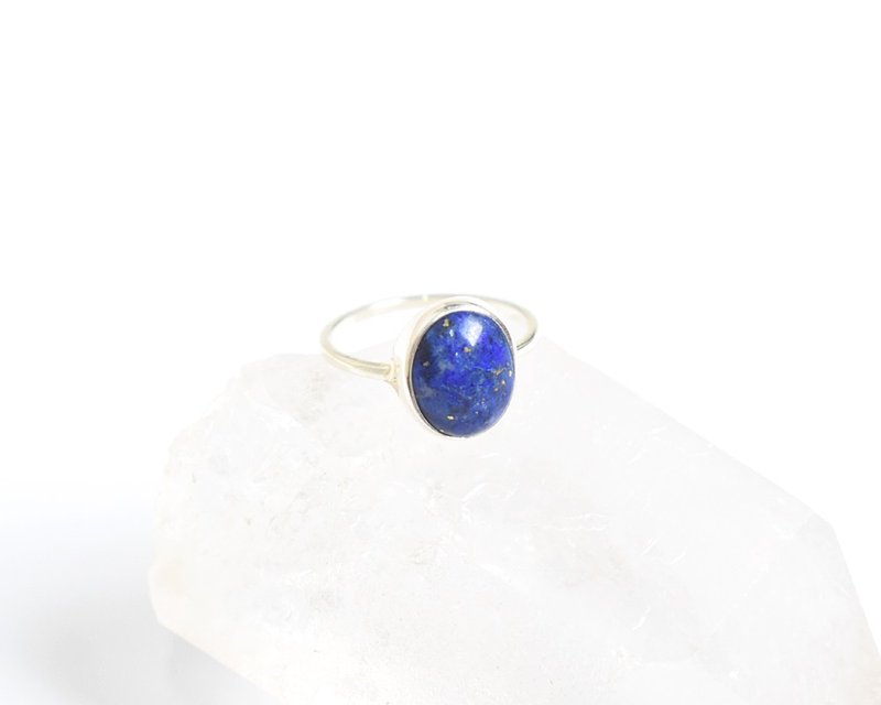 Lapis lazuli Silver ring - 戒指 - 纯银 蓝色