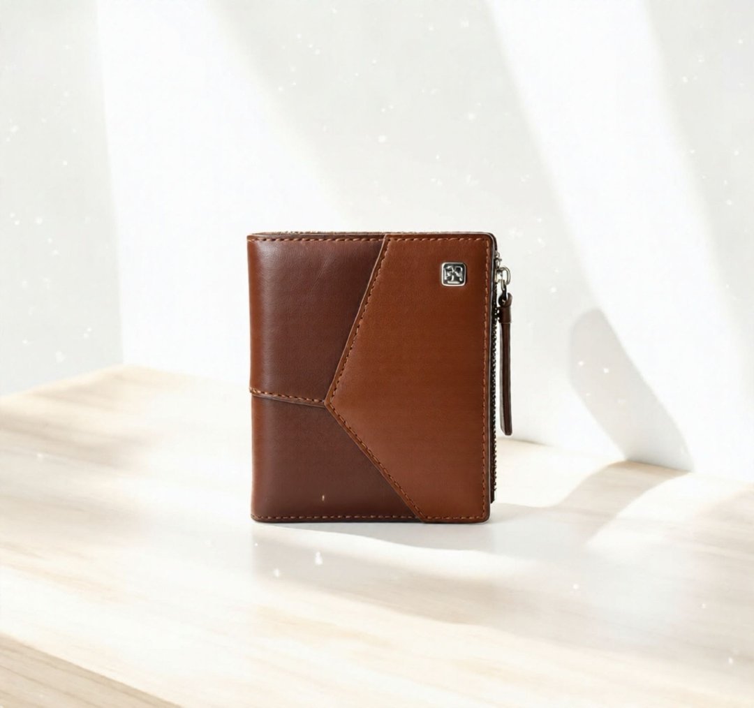 Tosca | Sujii Zipper Wallet 真皮 皮夹 钱包 散纸包 零钱 拉链 - 皮夹/钱包 - 真皮 咖啡色