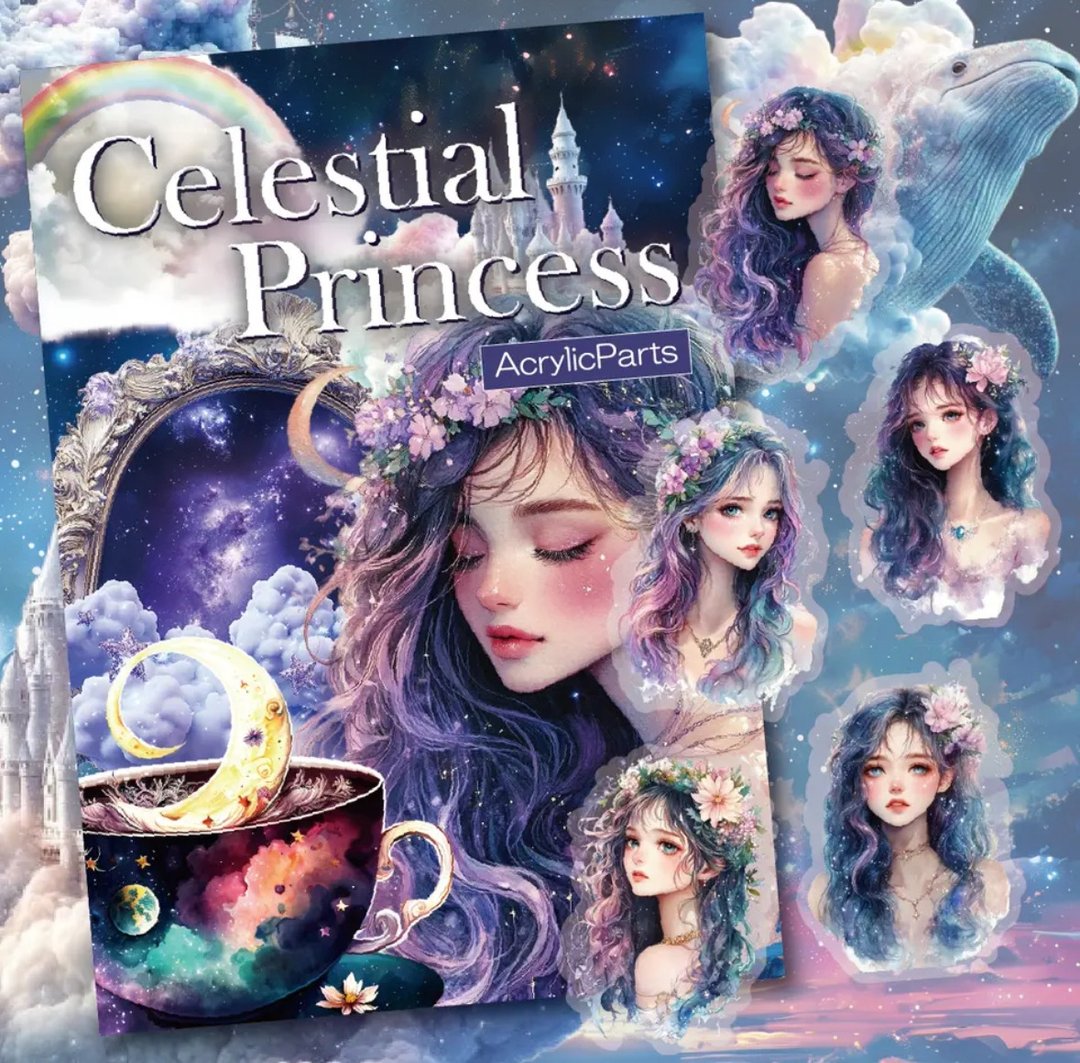 Celestial Princess 顶级压克力零件 5 款 - 其他 - 其他材质 蓝色