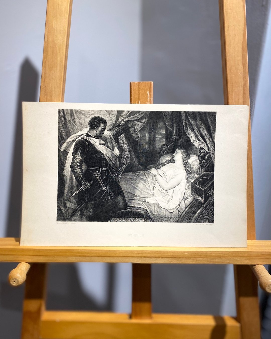 德国艺术家Eduard BÜCHEL-奥赛罗Othello - 蚀刻版画 - Etching - 海报/装饰画/版画 - 纸 黑色