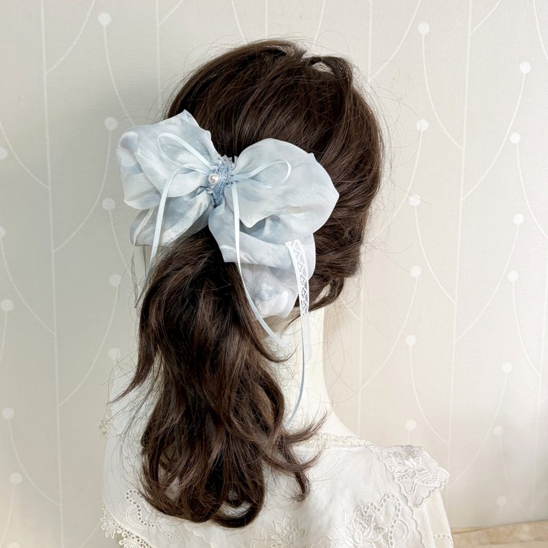 布艺大蝴蝶结仙女夹/ 鲨鱼夹 香蕉夹 发夹 马尾夹 包头抓夹 边夹 - 发饰 - 其他材质 蓝色