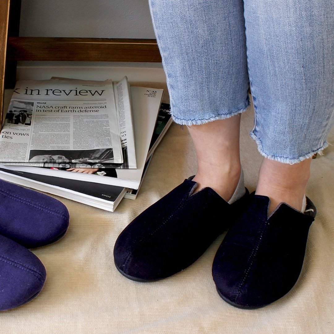 帆布防灾拖鞋 Kateva Guard Canvas Moc Slip-on - 女款休闲鞋 - 棉．麻 