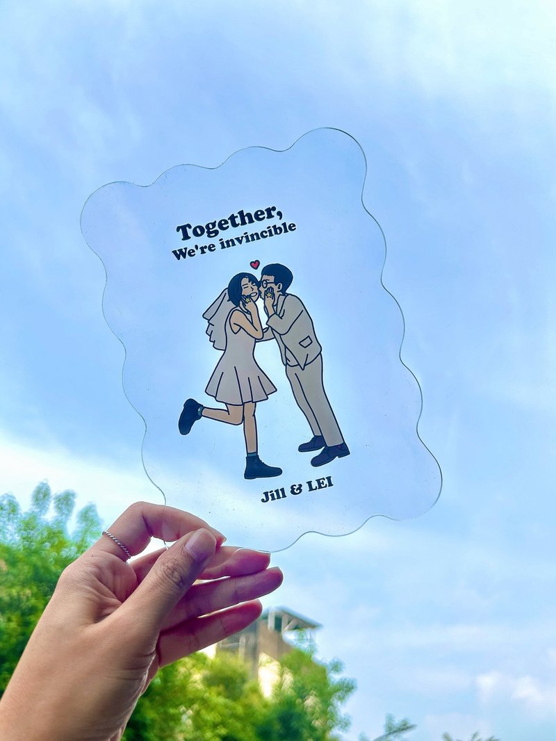 【加购】似颜绘婚礼看板 婚礼布置 婚礼看板 压克力纪念板 压克力 - 订制画像 - 压克力 