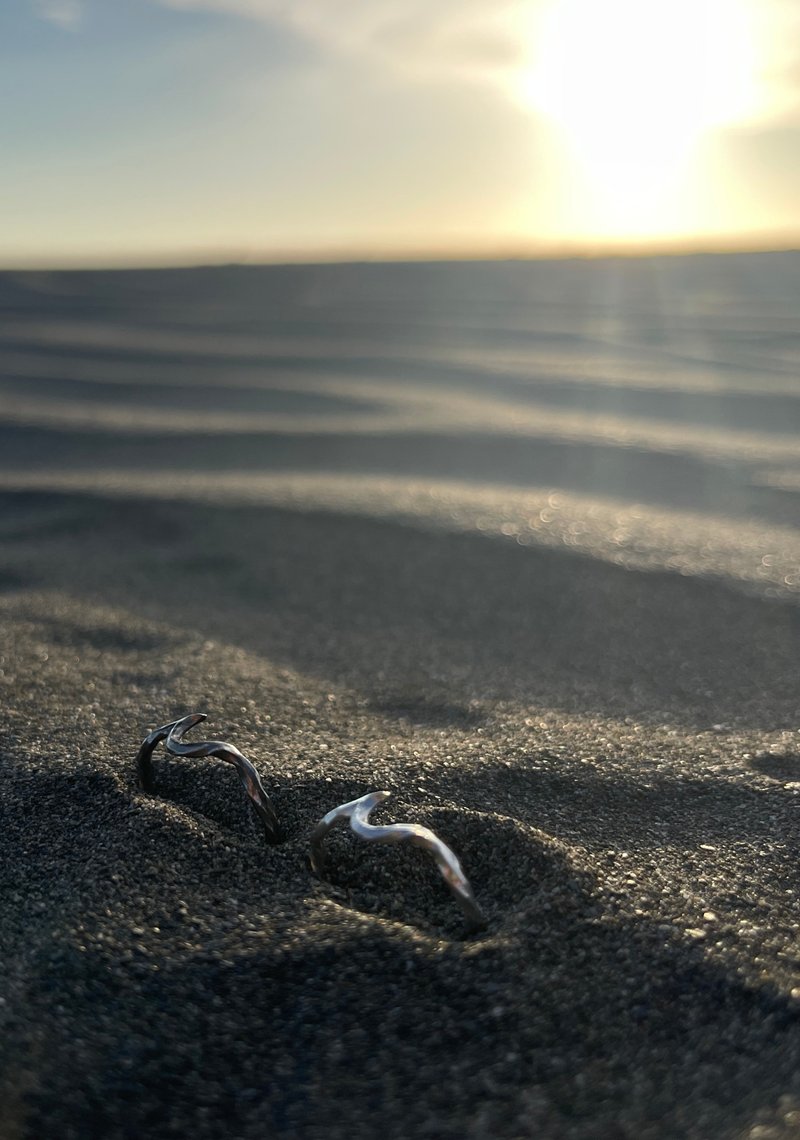浪淘鲨 | 自然风格 // 订制纯银戒指 //订制尺寸 - 戒指 - 纯银 银色