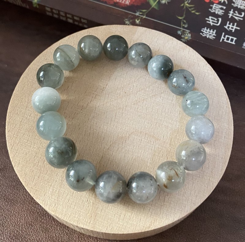 ʚ(圆的兔几)ɞ水晶手串 ๑蓝兔毛 - 手链/手环 - 水晶 灰色