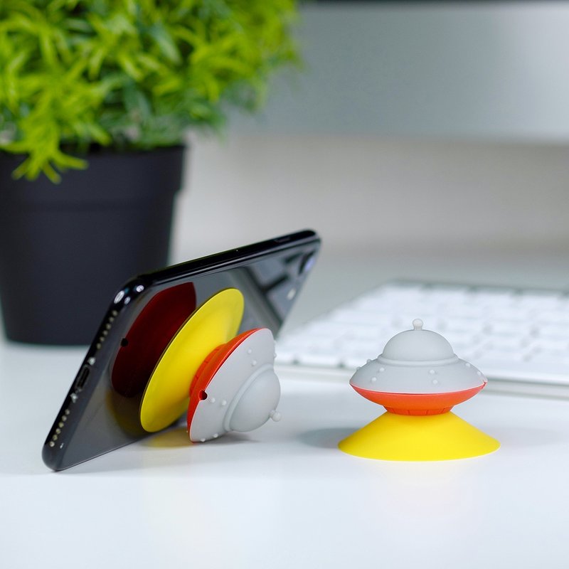 UFO小飞碟 - 手机座连绕线器 │ 耳机线 / 吸盘 - 收纳用品 - 塑料 多色