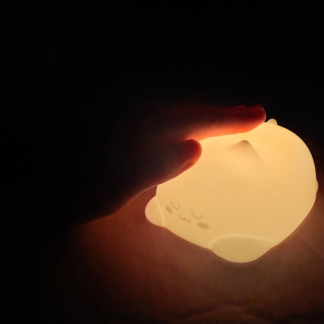 【居家布置】噜猫灯 • 猫咪夜灯㇑拍拍灯㇑极低蓝光㇑喜光 LED - 灯具/灯饰 - 硅胶 白色