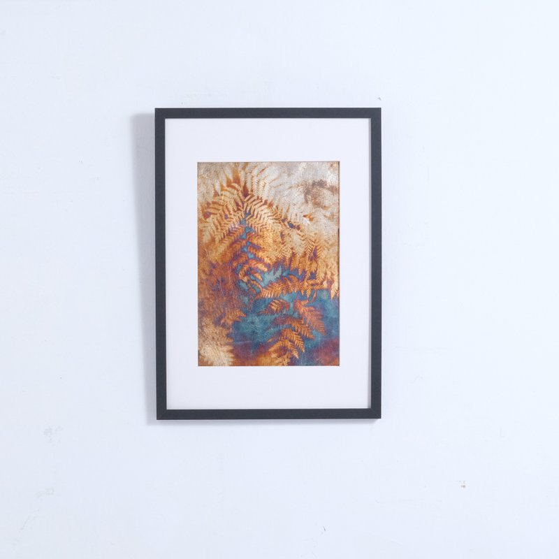 烧箔植物画  兔脚蕨   #5 - 海报/装饰画/版画 - 银 白色