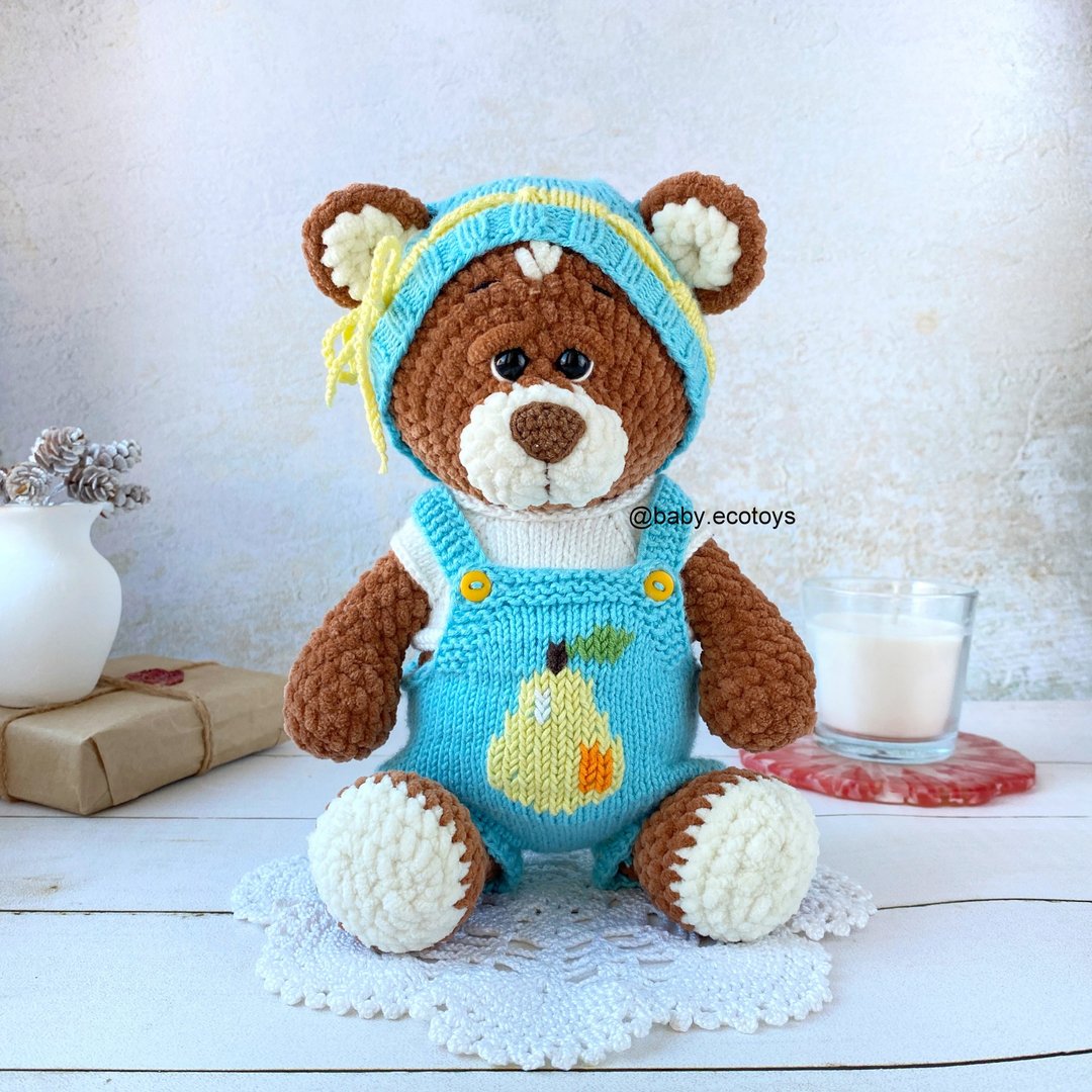 Digital Download - PDF | Crochet knitting amigurumi pattern TEDDY BEAR toy - 编织/刺绣/羊毛毡/裁缝 - 绣线 咖啡色