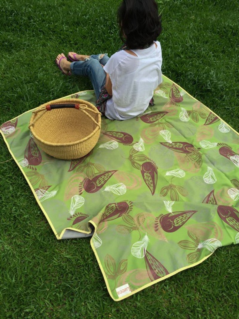手工绢印野餐垫 - 野餐垫 - 其他材质 绿色
