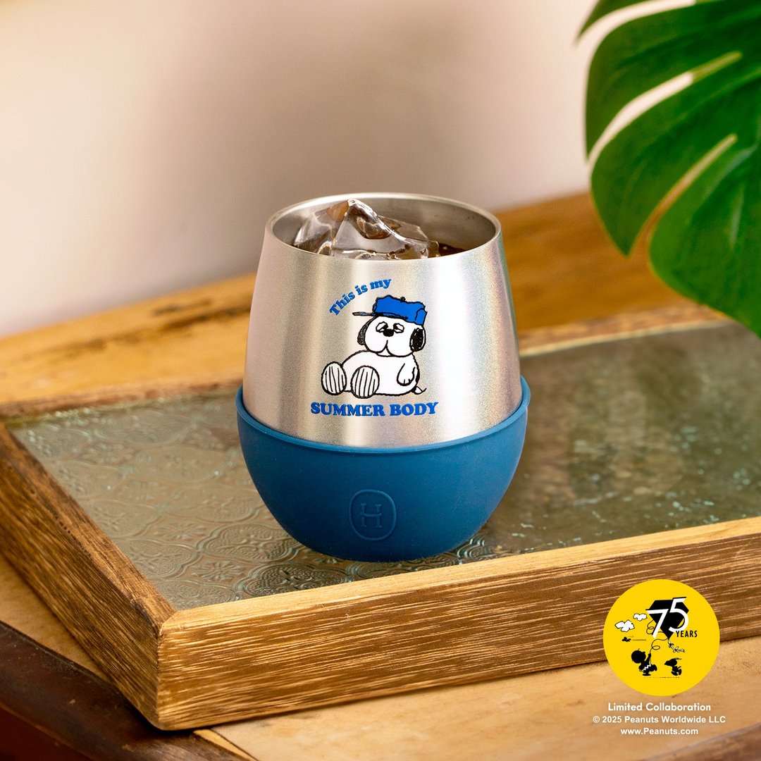 【Pinkoi x SNOOPY】HYDY 240ml 珠光银杯 - 海军蓝 - 保温瓶/保温杯 - 不锈钢 蓝色