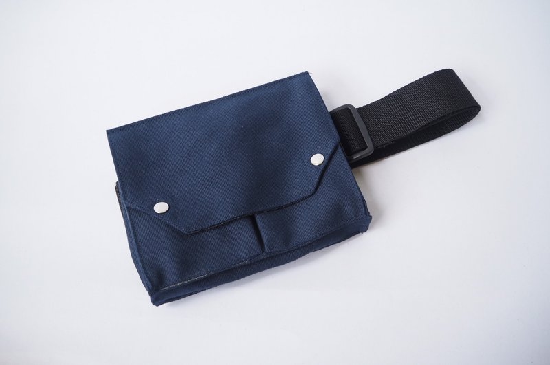 FRANK SHOULDER BAG : NAVY - 其他 - 棉．麻 蓝色