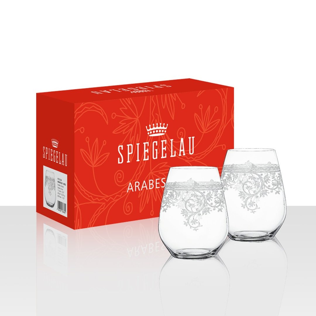 【Spiegelau】 Arabesque雕花水杯460ml-2入组 - 酒杯/酒器 - 玻璃 