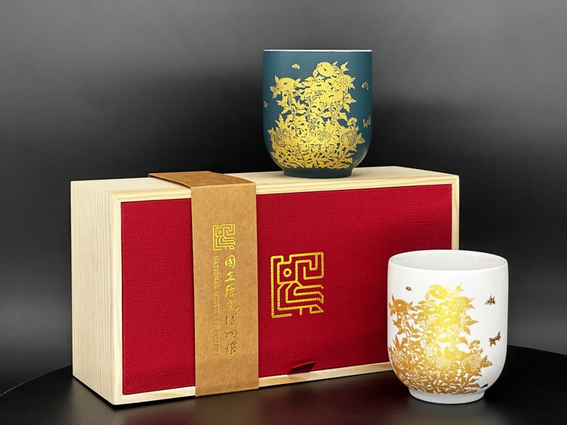 【ViREO】常玉灿若繁华 华贵双杯组 晶霜白 清黛蓝 | 历史博物馆 - 茶具/茶杯 - 瓷 蓝色