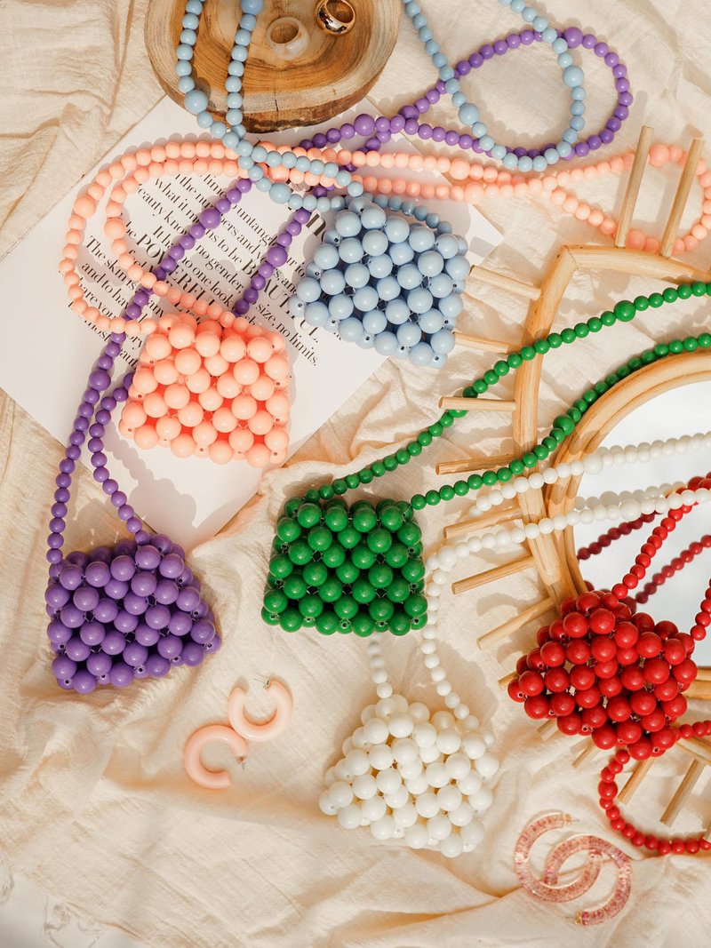 Rainbow Mini Beaded Bag - 其他 - 塑料 多色