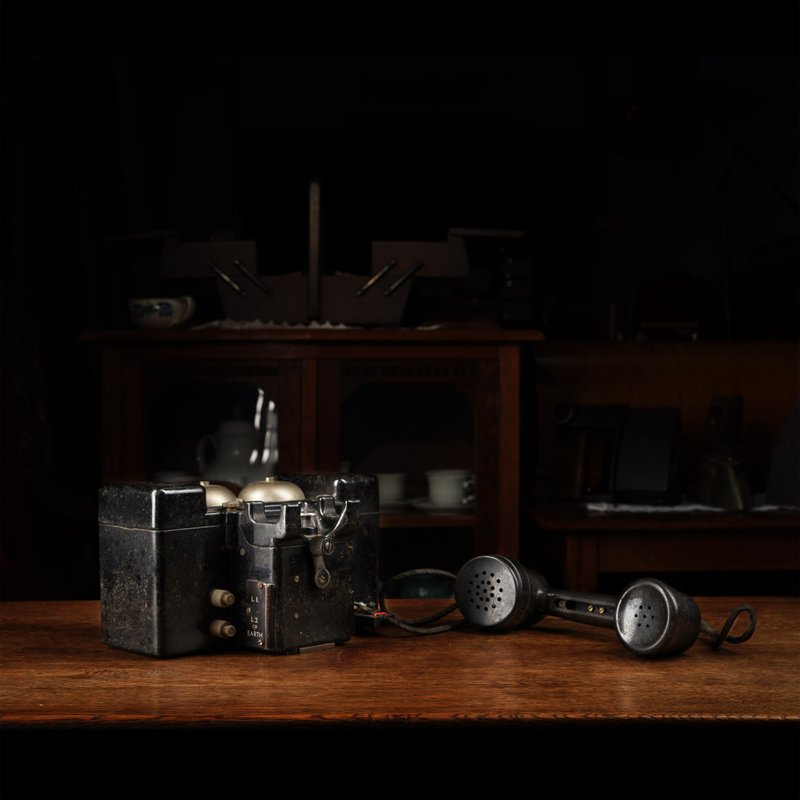 1940英国二次世界大战军用战地电话(Type F MKII)/古董/摆件 - 摆饰 - 其他金属 黑色