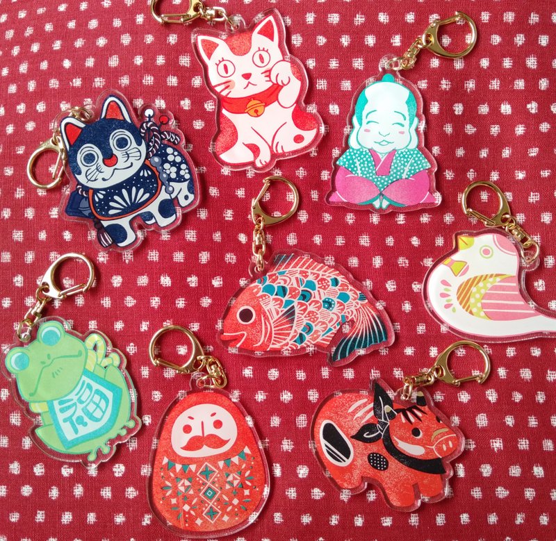 Goodluckcharm Key ring - 钥匙链/钥匙包 - 压克力 红色