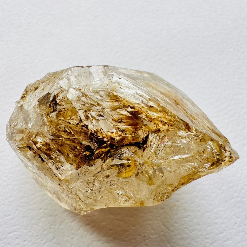 巴基斯坦黄泥骸骨水晶 紫16 彩虹骨干水晶开窗 原石原矿宝石搜藏 - 摆饰 - 其他材质 黄色