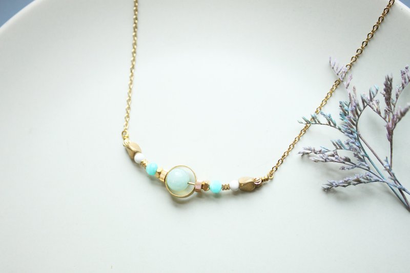 月冕 艾瑞涅 - 项链 锁骨链 - 项链 - 铜/黄铜 绿色