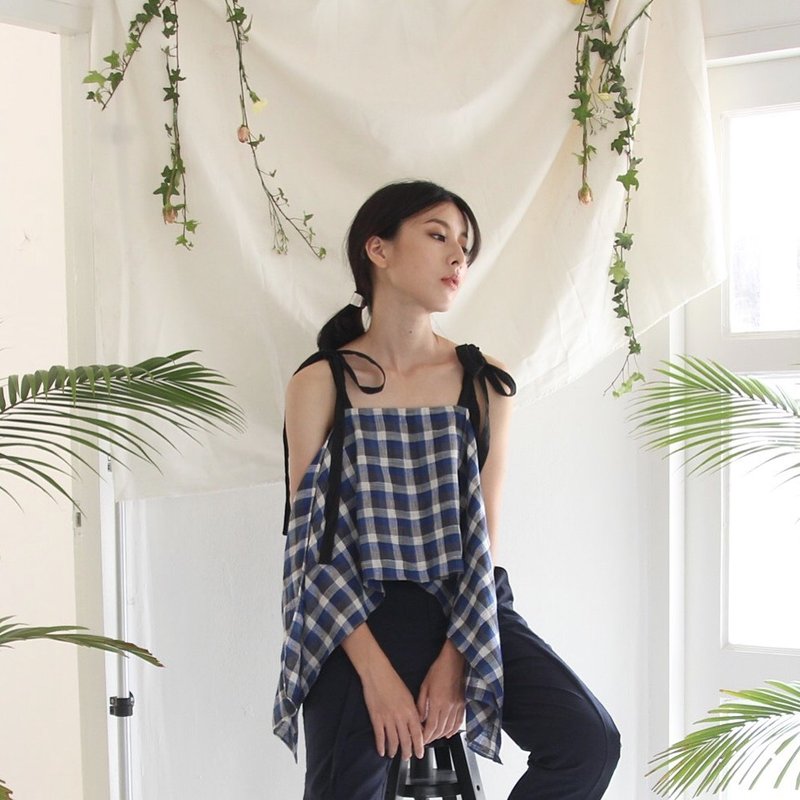 SANDWICH BLUE CHEESE TOP - 女装上衣 - 棉．麻 多色