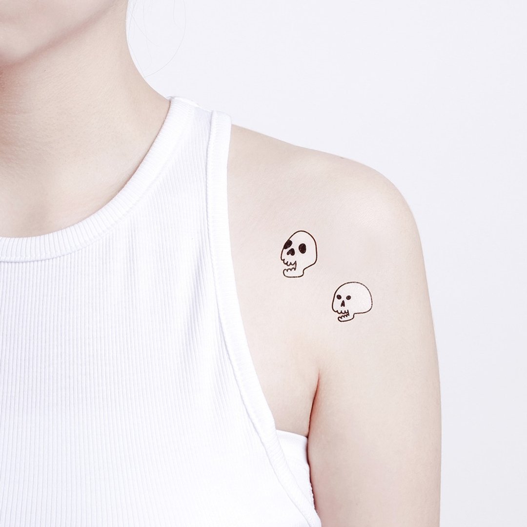 刺青纹身贴纸 / 骷髅小子 Surprise Tattoos - 纹身贴 - 纸 白色