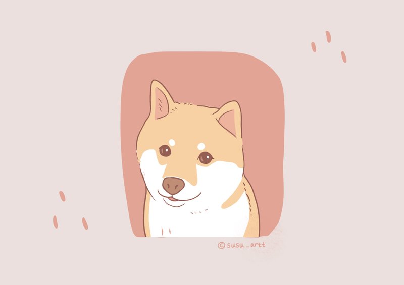 定制化/Q版可爱漫画风格/宠物似颜绘电子档 /送礼首选 - 订制画像 - 其他材质 