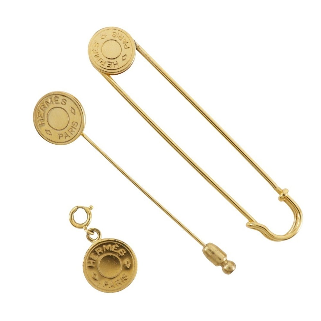 【日本直送】爱马仕 HERMES Serie 胸针2件组 坠饰 BIJOUTERIE FANTAISIE 镀金 约2g женские【二手品】 - 项链 - 其他金属 金色