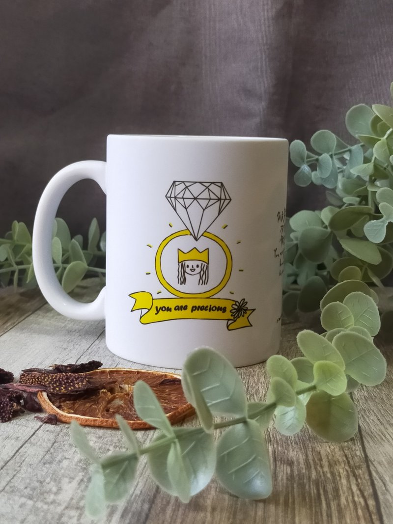 马克杯 -【你是有价值的】 - 咖啡杯/马克杯 - 陶 黄色