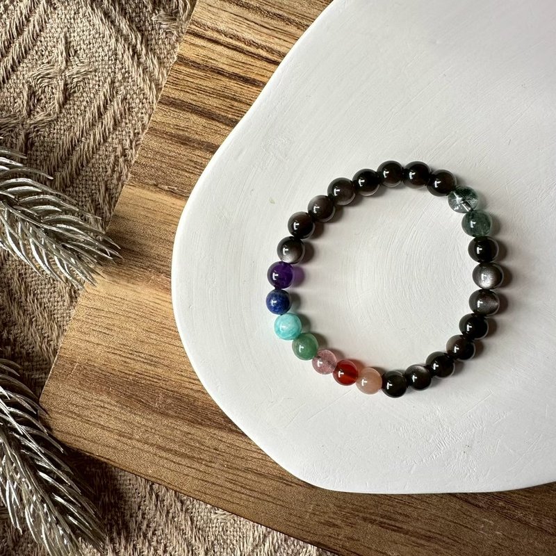 彩色五行弹性手链 - 手链/手环 - 水晶 
