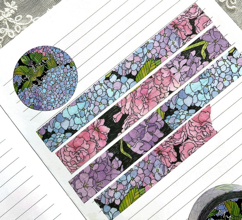 花卉和纸胶带 9 (dami) - 纸胶带 - 纸 多色