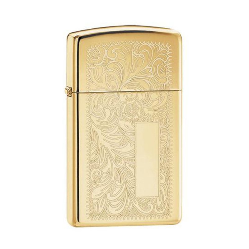 【ZIPPO官方旗舰店】 威尼斯金(窄版)防风打火机 1652B - 其他 - 铜/黄铜 金色
