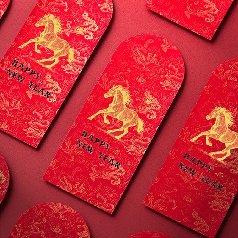 2026马年红包袋/Happy New Year (公版10入) #1812 - 红包/春联 - 纸 红色