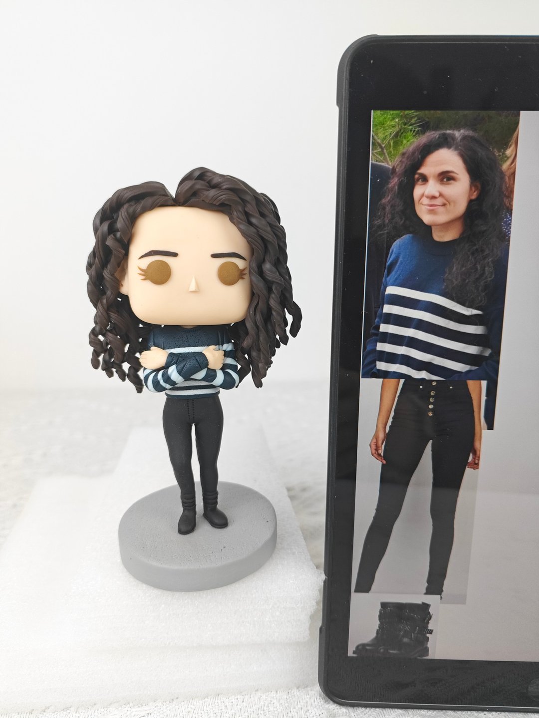 纯手工定制美国Funko Pop 自画肖像公仔娃娃男朋友老公生日礼物 - 玩偶/公仔 - 粘土 多色