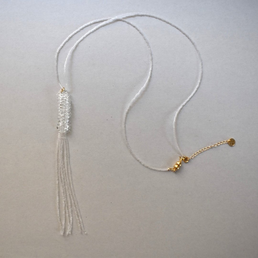 2025.05.新作 _ 基本粒子 70cm / gold - 项链 - 玻璃 