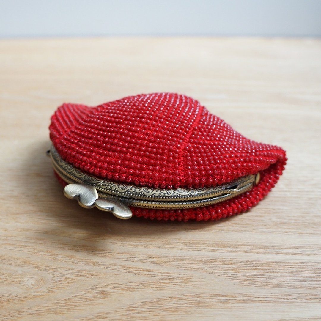 Ba-ba handmade Seedbeads crochet coinpurse No.1854 - 零钱包 - 其他材质 红色
