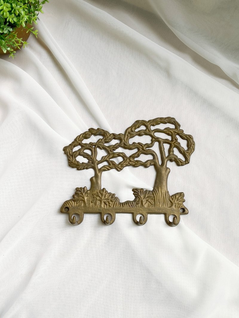 【好日恋物】德国带回老件古铜制大树艺术风格衣帽架挂架挂钩 - 衣架/挂勾 - 木头 金色