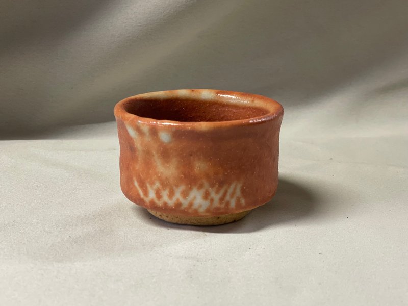 4 志野 迷你酒杯 (7cm) - 酒杯/酒器 - 陶 红色