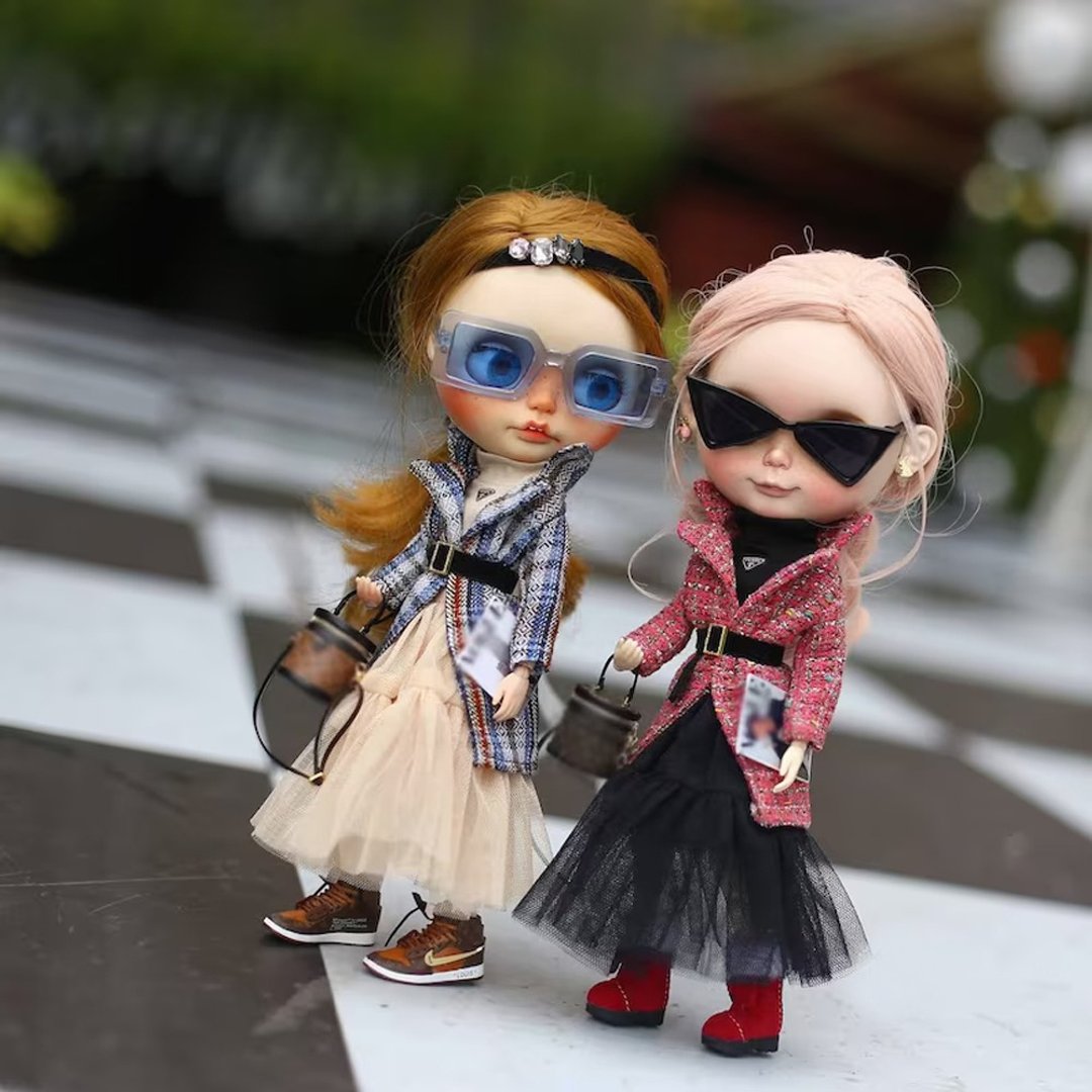 Blythe clothes for blythe 1/6, Ob22, ob24, Licca doll. Set of 4 pcs. - 其他 - 棉 